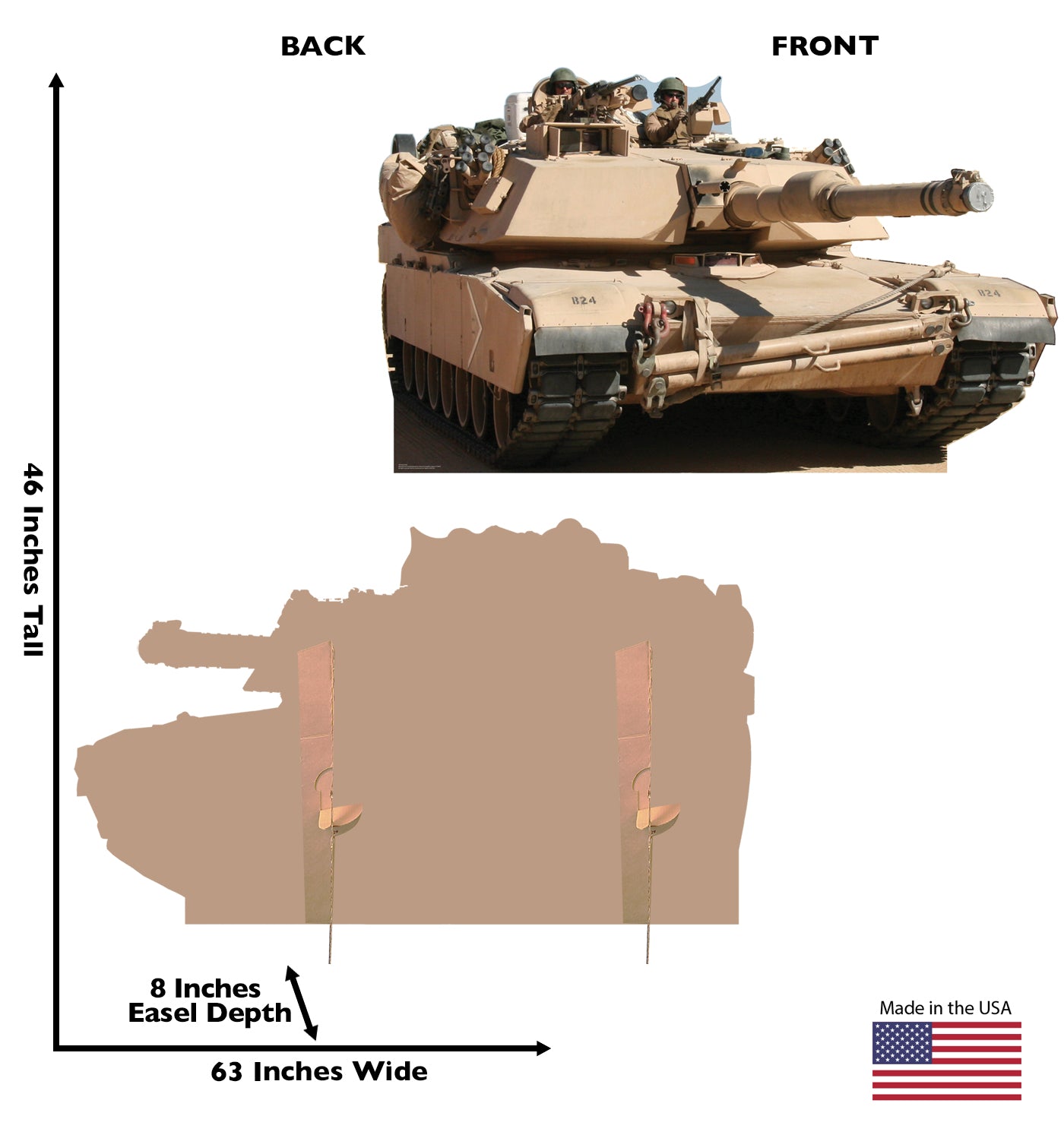 Life-size Army Tank Cardboard Standup | Cardboard Cutout - All Cutouts