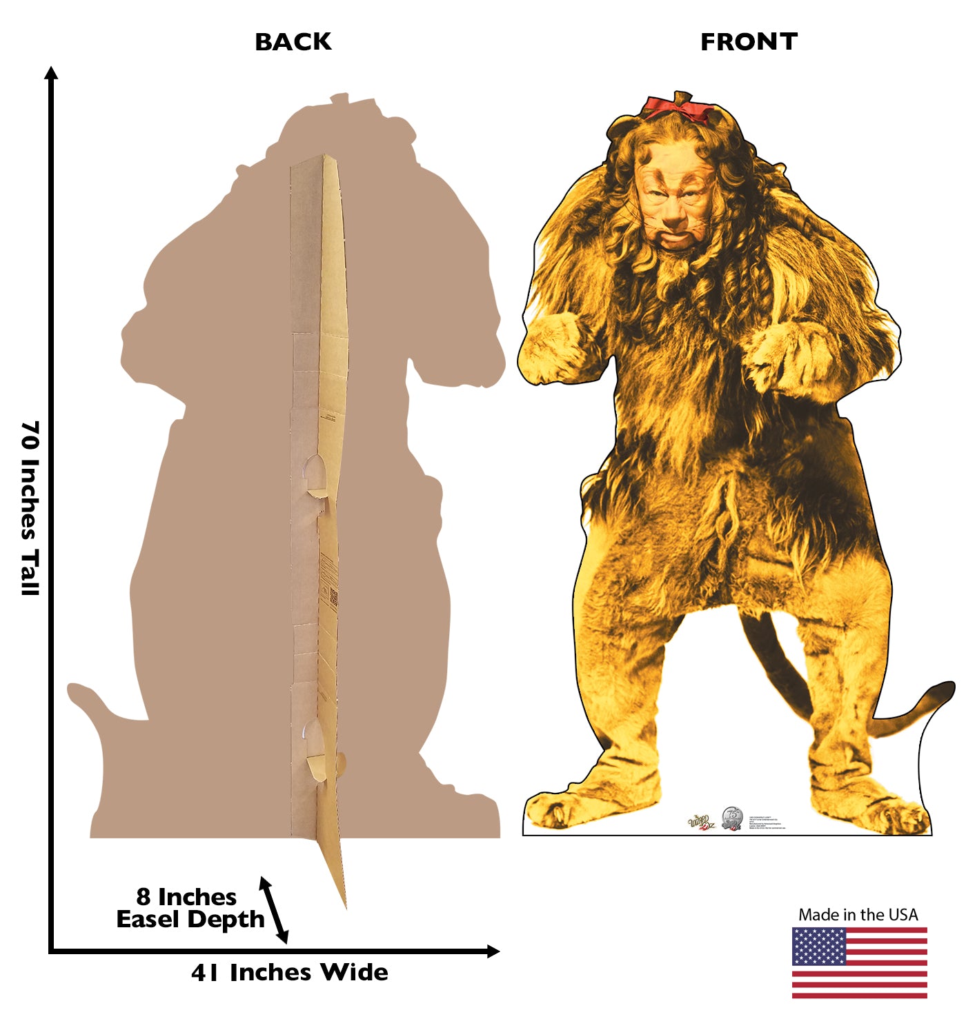 Life-size Cowardly Lion Wizard of Oz 75th Cardboard Cutout - All Cutouts