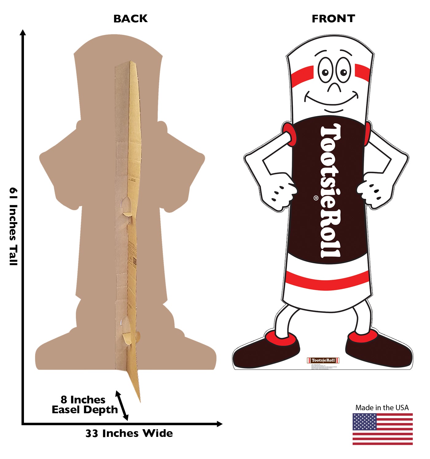 Life-size Tootsie Roll Man Cardboard Standup - All Cutouts