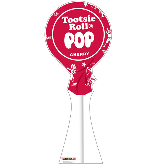 Life-size Tootsie Pop Cherry Cardboard Standup | Cardboard Cutout - All Cutouts