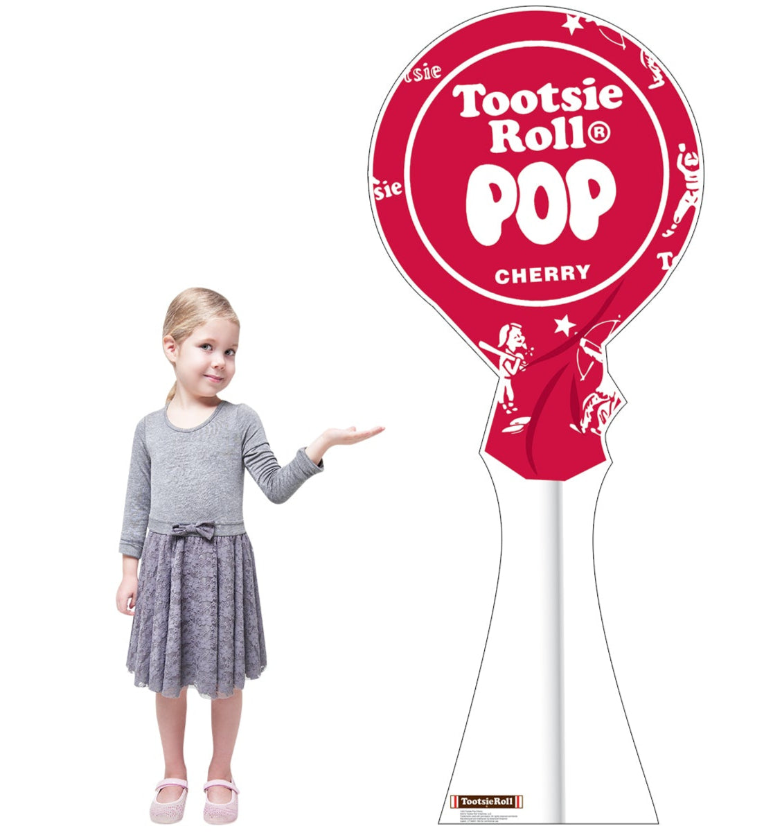 Life-size Tootsie Pop Cherry Cardboard Standup | Cardboard Cutout - All Cutouts