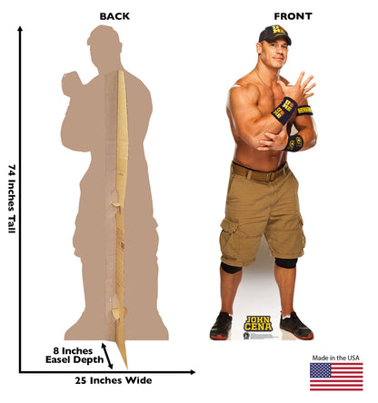 Life-size John Cena Navy and Gold WWE Cardboard Cutout - All Cutouts