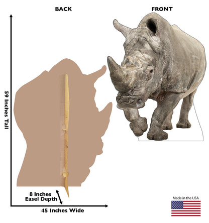 Life-size White Rhinoceros Cardboard Cutout - All Cutouts