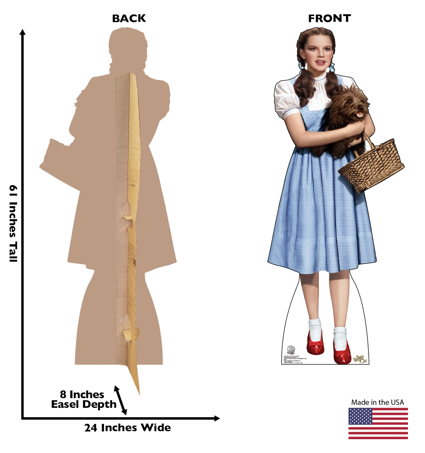 Life-size Dorothy and Toto Wizard of Oz Cardboard Cutout - All Cutouts