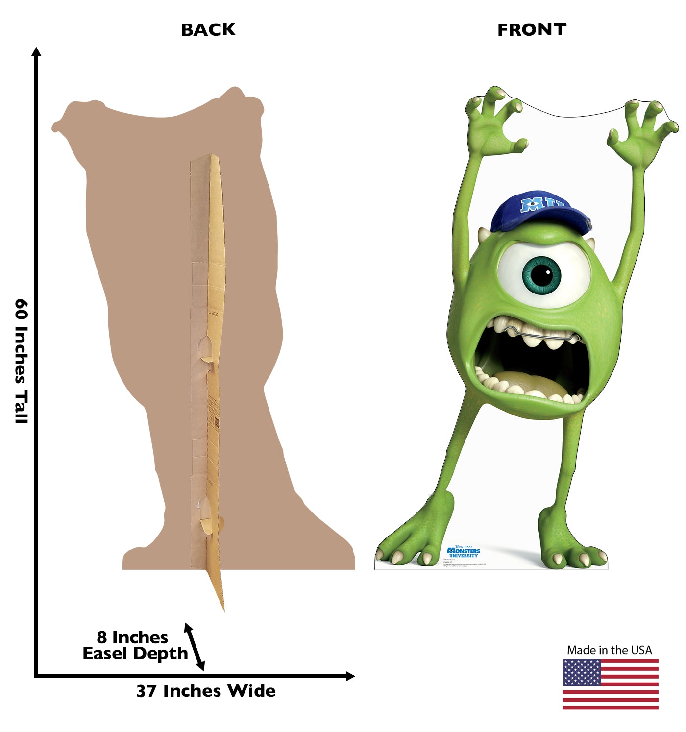 Life-size Mike Wazowski Monsters University Cardboard Cutout - All Cutouts