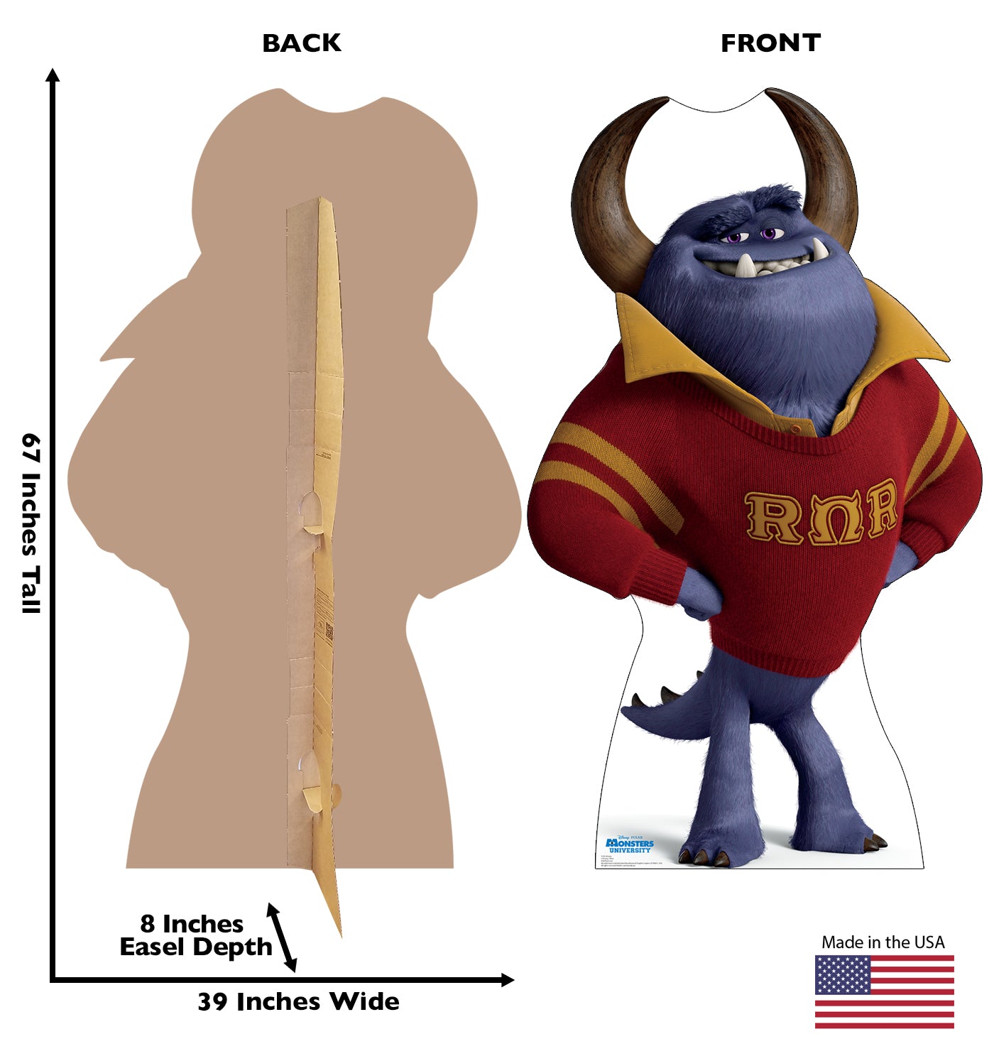 Life-size Johnny Monsters University Cardboard Cutout - All Cutouts