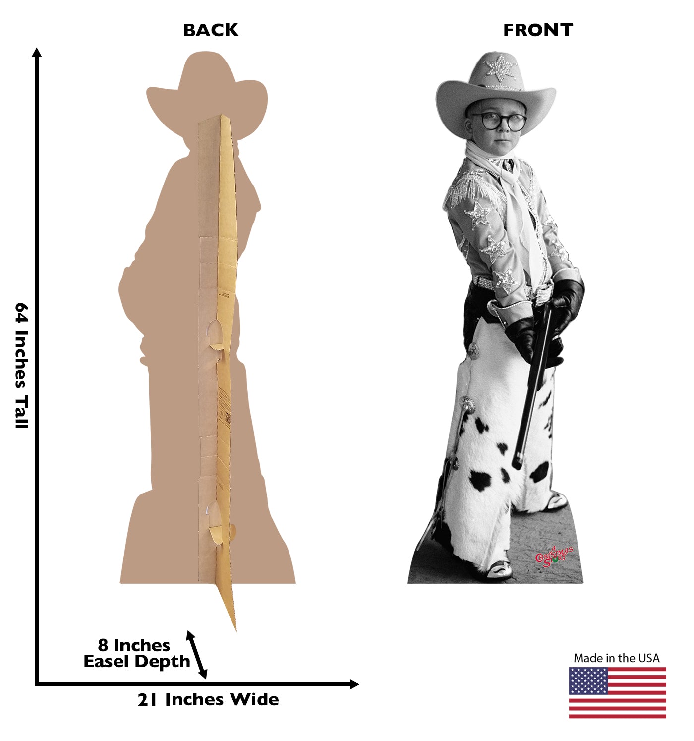 Life-size Ralphie Black & White Cardboard Cutout - All Cutouts