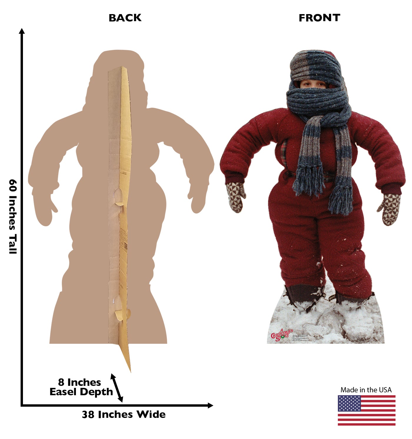 Life-size Randy - "I can't put my arms down" - A Christmas Story Cardboard Standup - All Cutouts