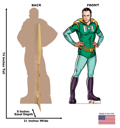 Life-size Sheldon Super Hero Big Bang Cardboard Cutout - All Cutouts