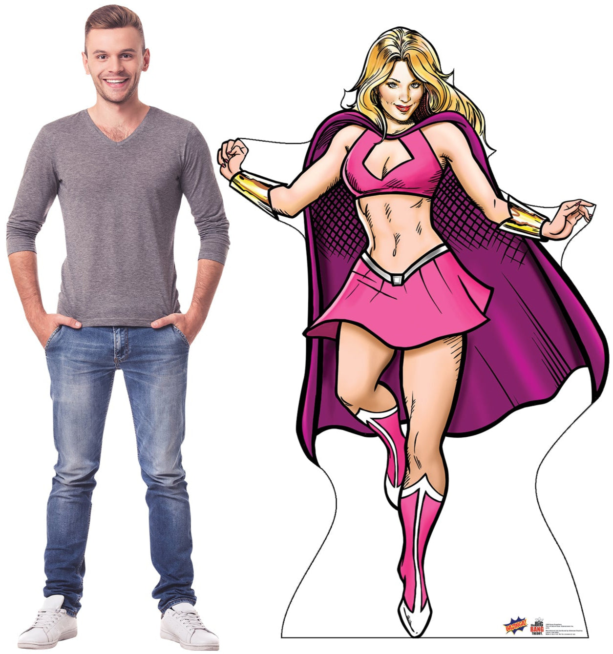Life-size Penny Super Hero - Big Bang Theory Cardboard Standup - All Cutouts