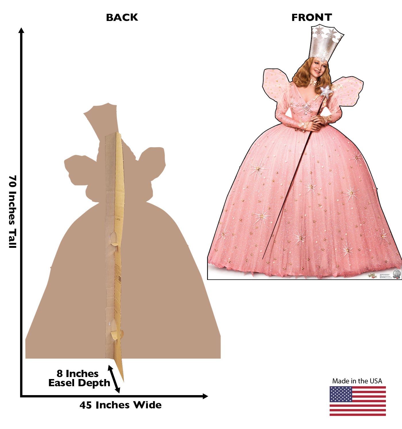 Life-size Glinda the Good Witch - Wizard of Oz Cardboard Standup - All Cutouts