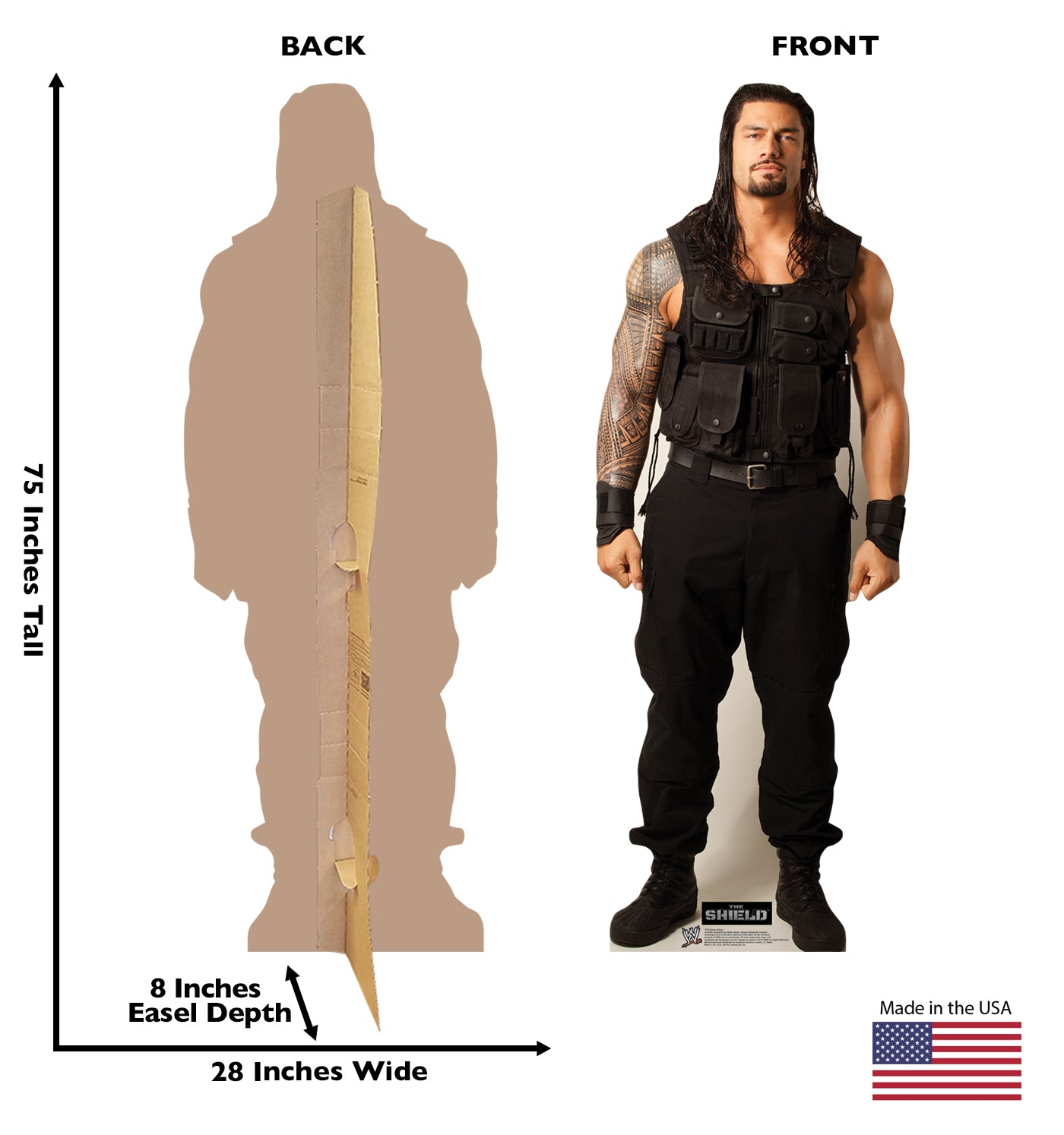 Life-size Roman Reigns - WWE Cardboard Standup - All Cutouts