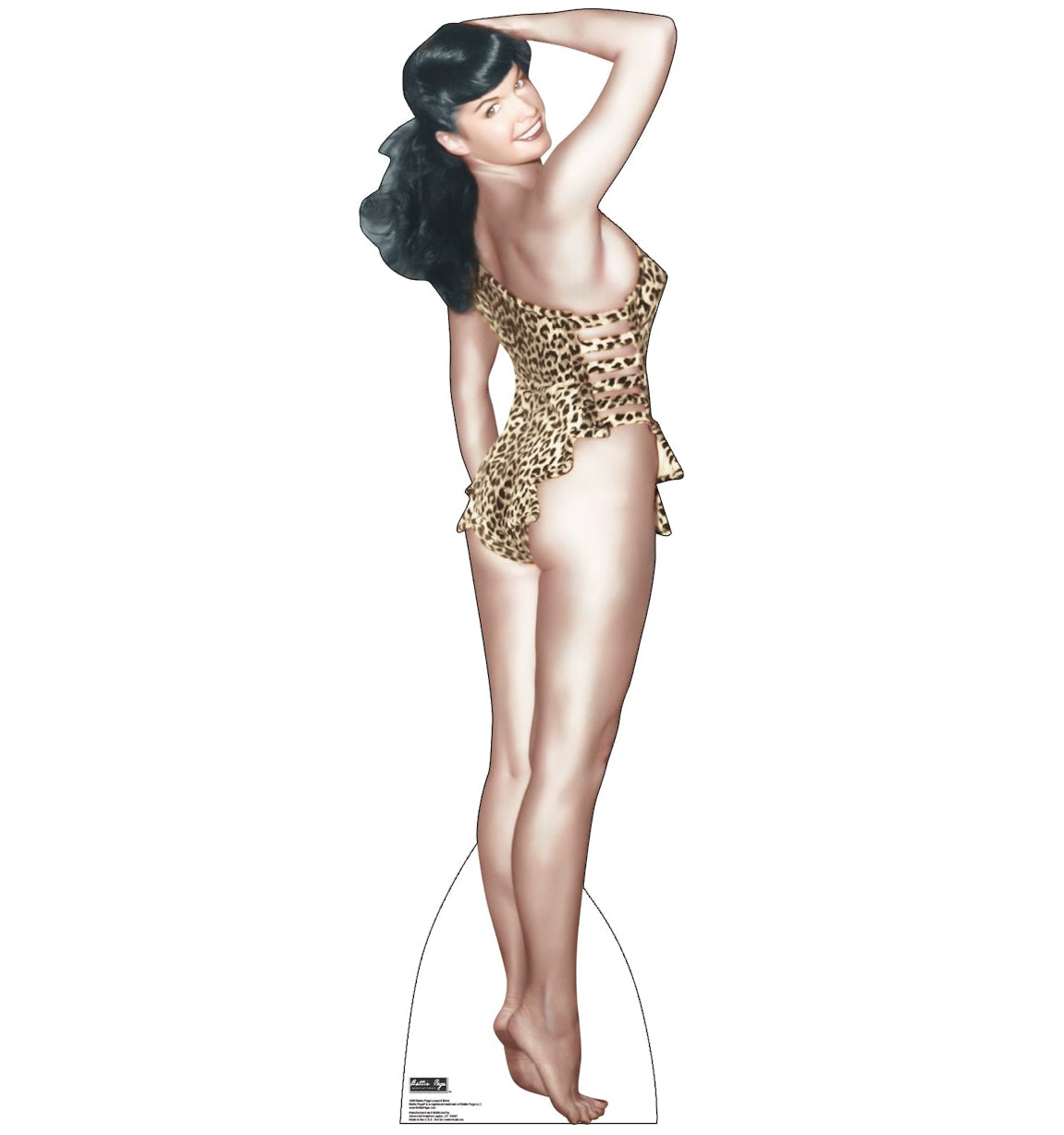 Life-size Bettie Page - Leopard Swim Suit Cardboard Standup | Cardboard Cutout - All Cutouts