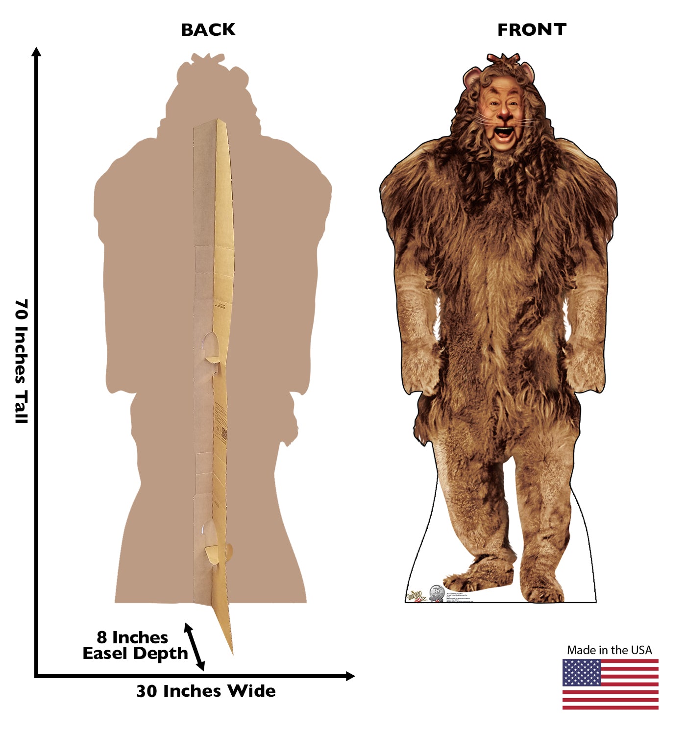 Life-size Cowardly Lion Wizard of Oz Cardboard Cutout - All Cutouts