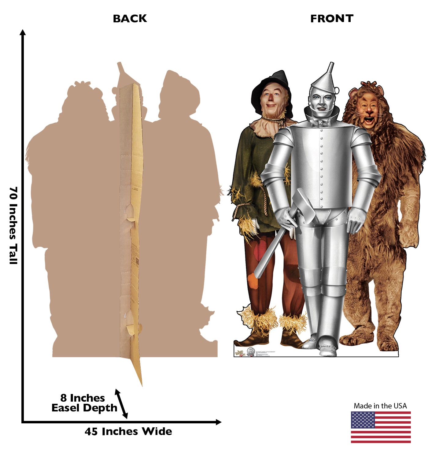 Life-size Tin Man Cowardly Lion, Life-size Cardboard Cutouts - All Cutouts