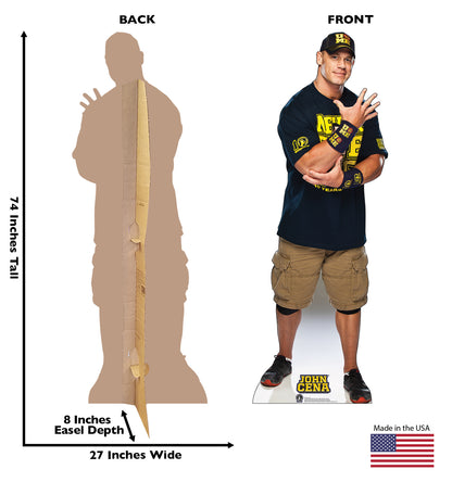 Life-size John Cena Navy and Gold Shirt WWE Cardboard Cutout - All Cutouts