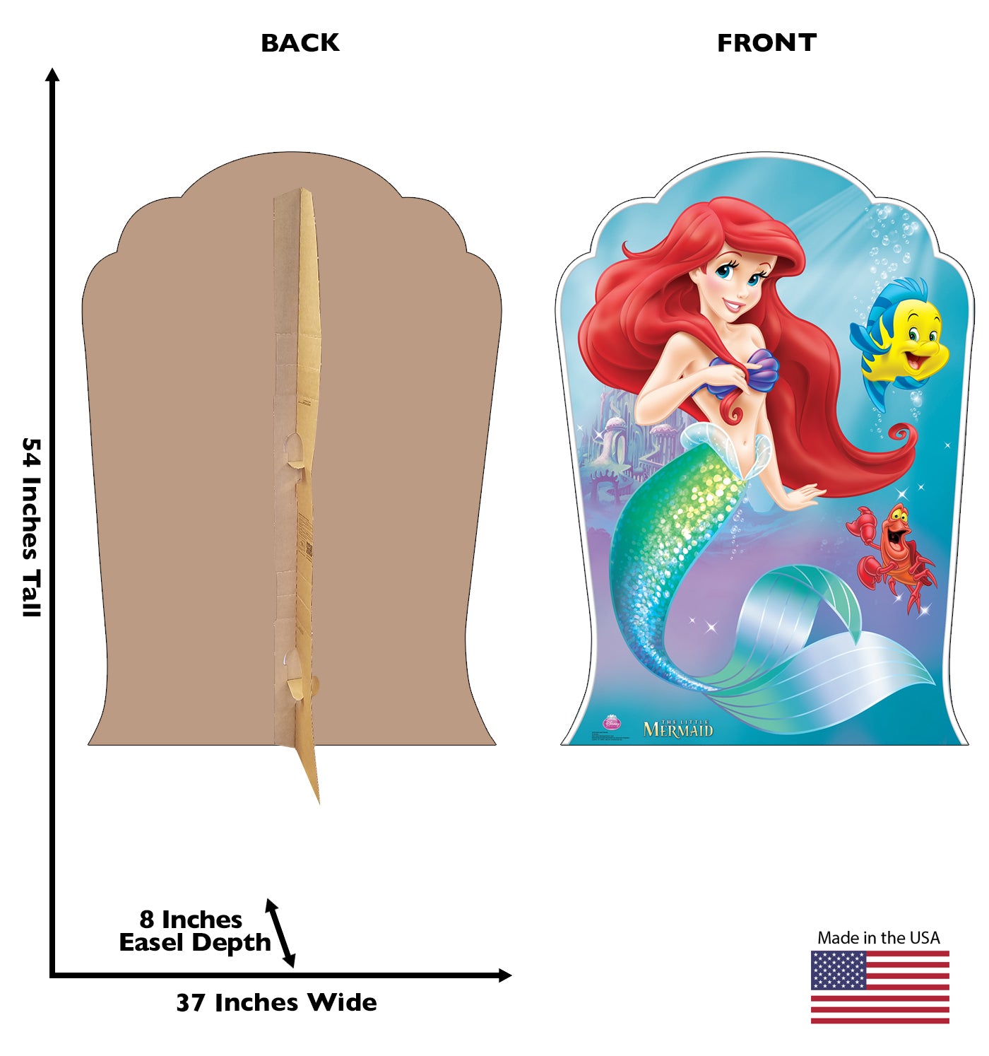 Life-size Ariel and Friends Cardboard Standup Cutout - All Cutouts