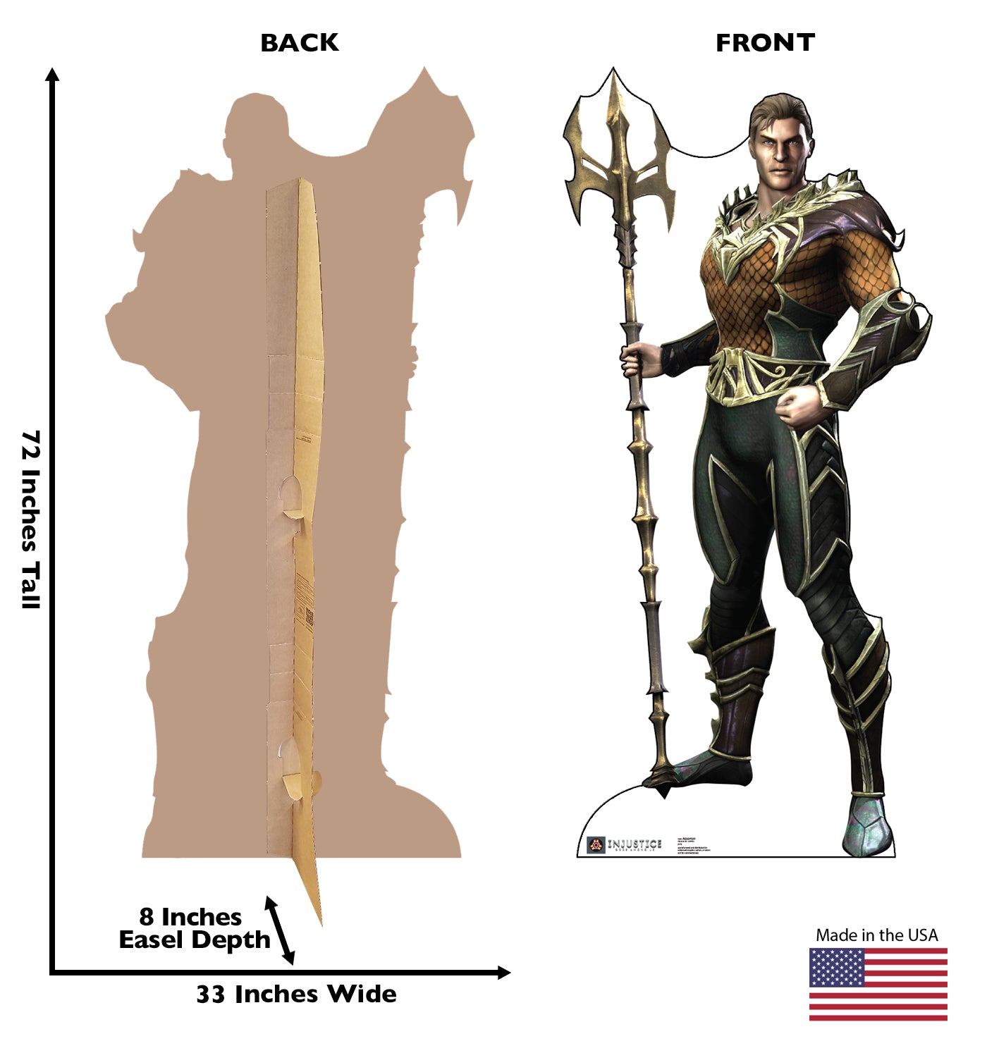 Life-size Aquaman Injustice Gods Among Us Cardboard Cutout - All Cutouts