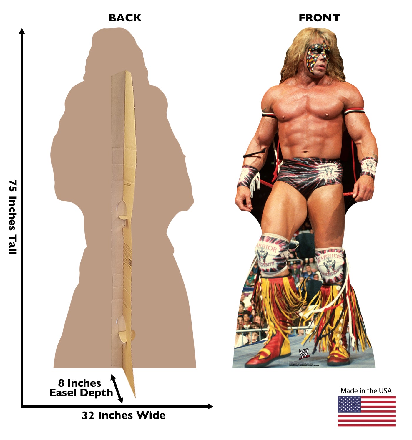Life-size Ultimate Warrior - WWE Cardboard Standup | Cardboard Cutout - All Cutouts