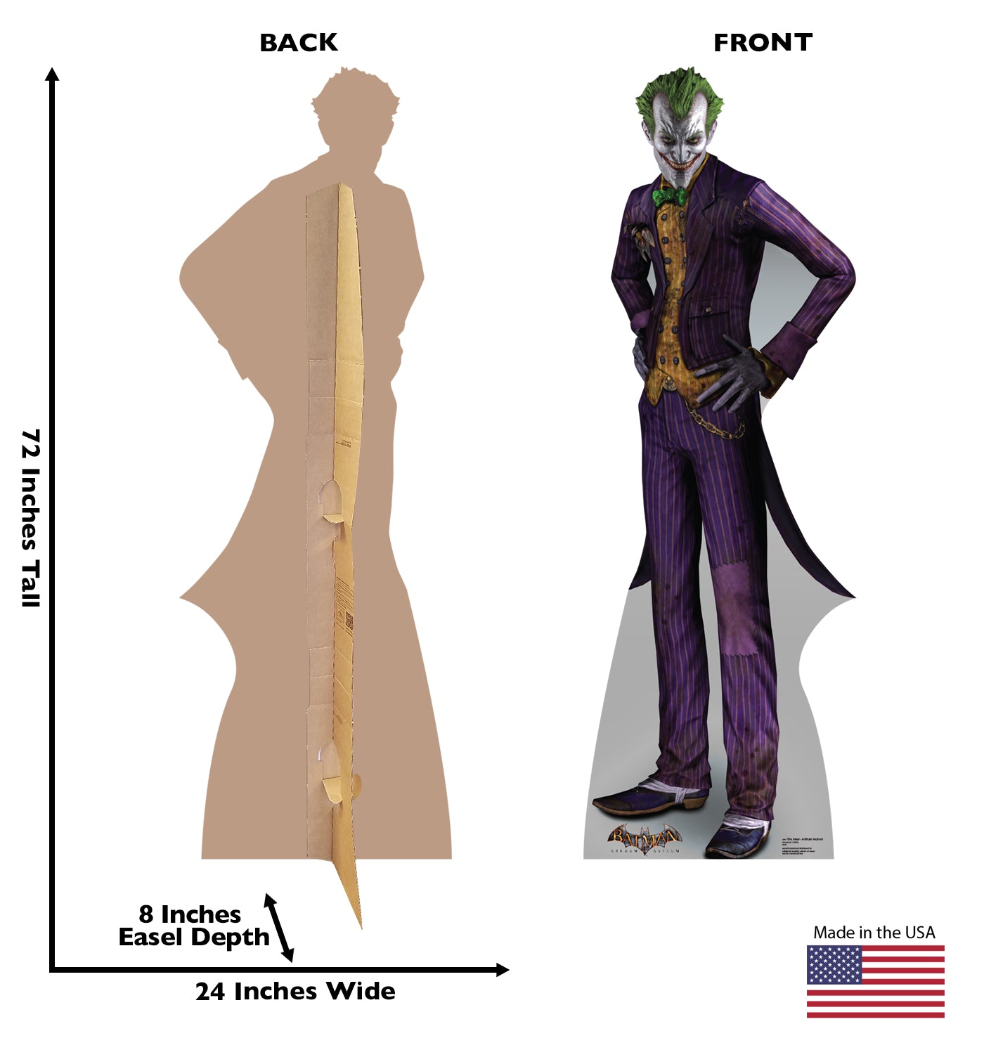 Life-size The Joker Arkham Asylum Cardboard Cutout - All Cutouts