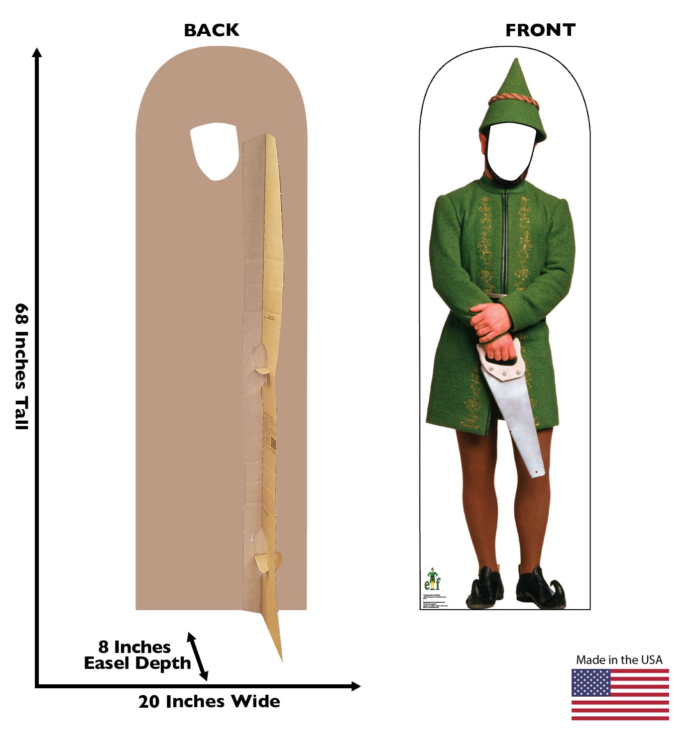 Life-size Male Elf Stand-in Cardboard Cutout - All Cutouts