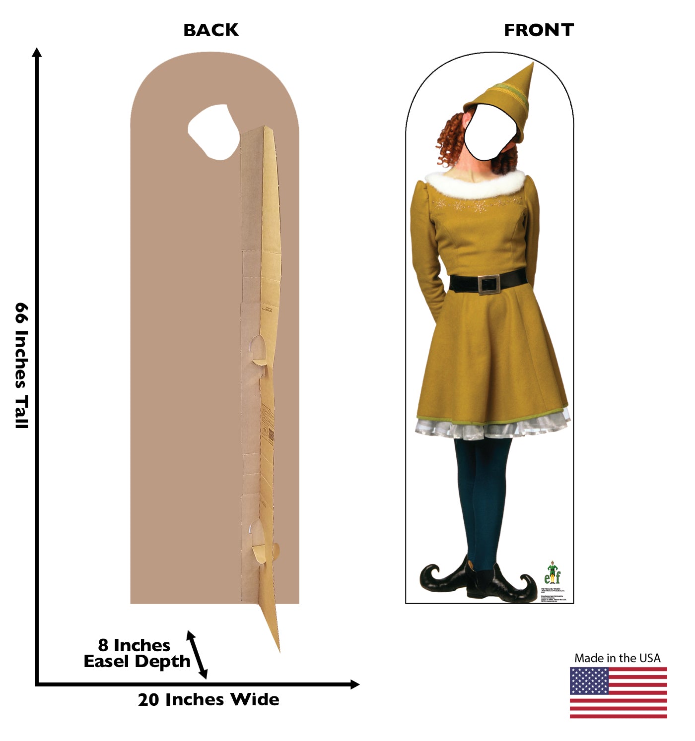 Life-size Female Elf Stand-in Cardboard Cutout - All Cutouts