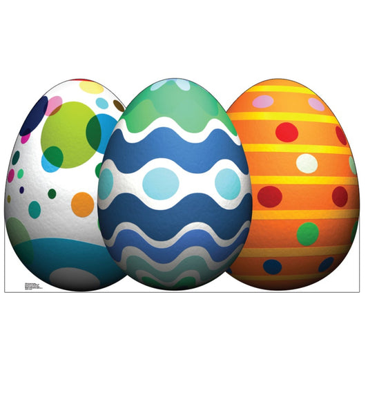 Life-size Easter Egg Grouping Cardboard Cutout - All Cutouts