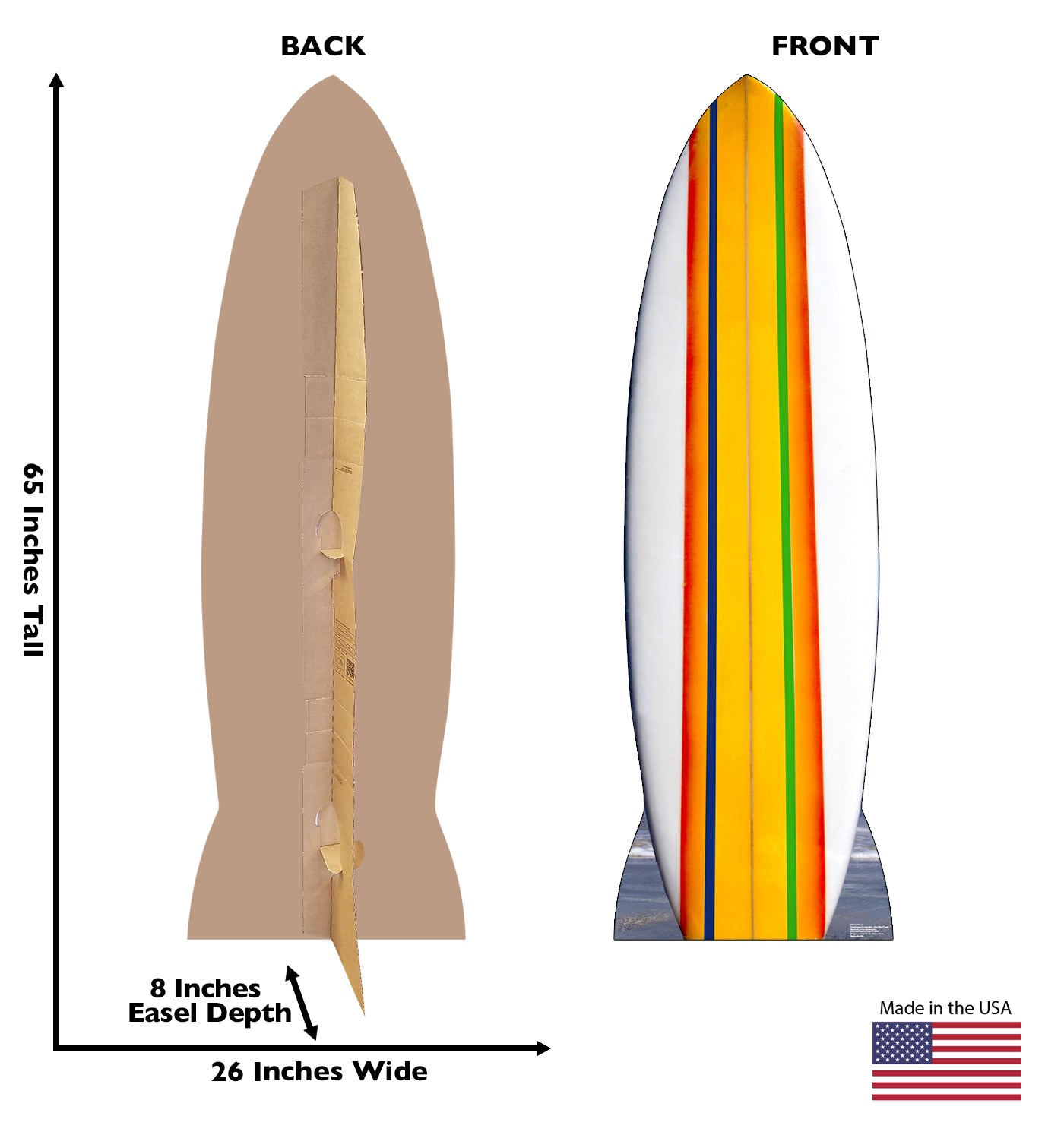 Life-size Surf Board Cardboard Cutout - All Cutouts