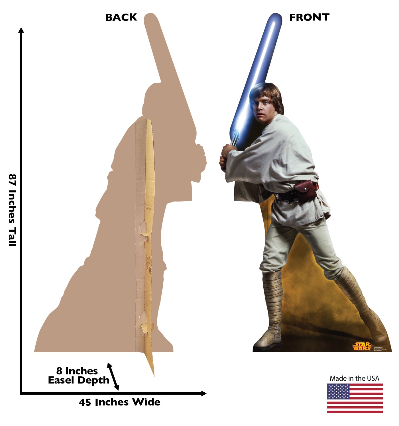 Life-size Luke Skywalker Retouched Cardboard Cutout - All Cutouts