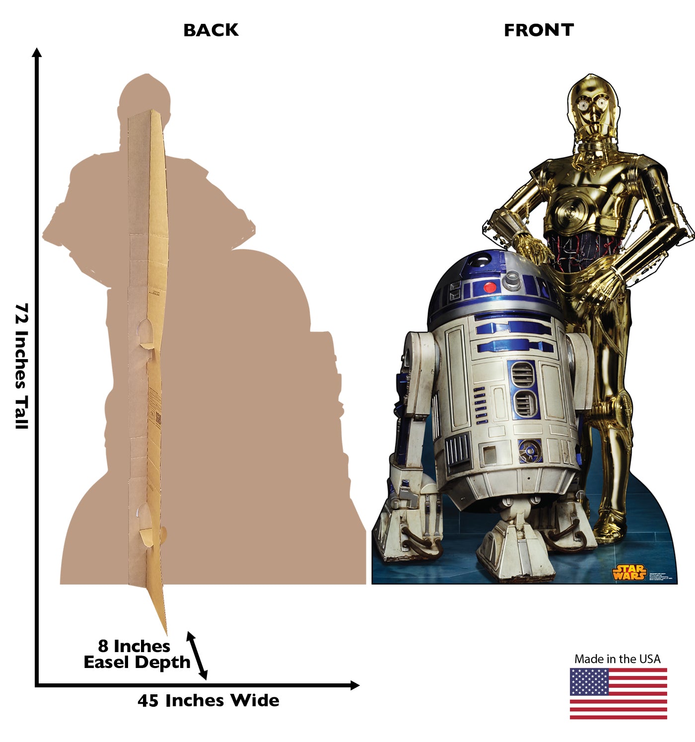 Life-size R2-D2 and C-3PO Retouched Cardboard Cutout - All Cutouts