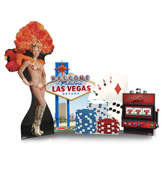 Vegas-Themed Party Set Life-Size Cardboard Cutout - All Cutouts