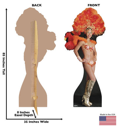 Life-size Vegas Show Girl Cardboard Cutout Standup - All Cutouts
