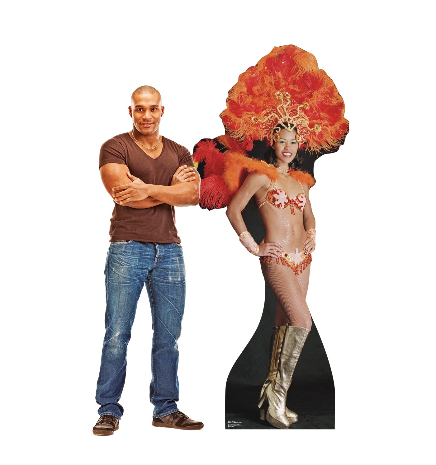 Life-size Vegas Show Girl Cardboard Cutout Standup - All Cutouts