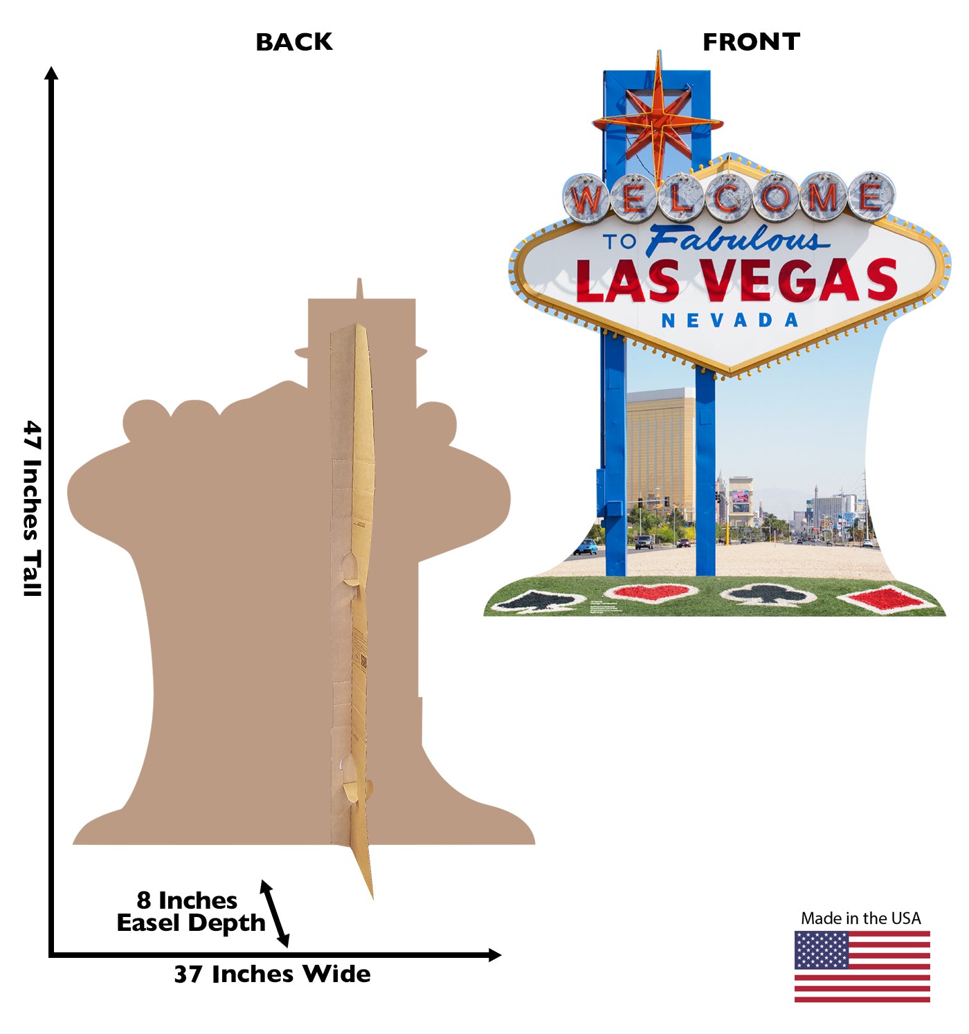 Life-size Vegas Sign Cardboard Standup - All Cutouts