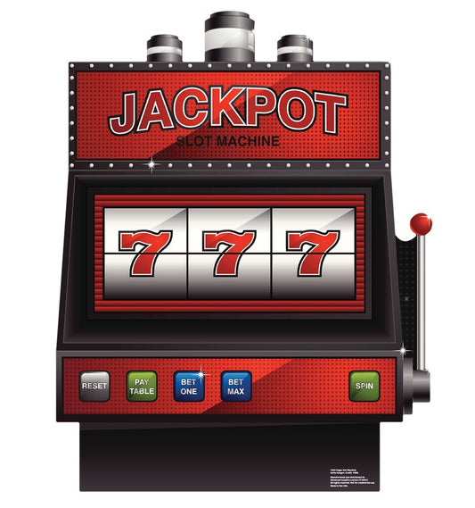 Life-size Vegas Slot Machine Cardboard Cutout - All Cutouts
