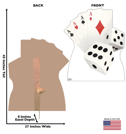 Life-size Vegas Cards and Dice Cardboard Cutout - All Cutouts