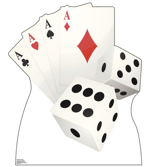 Life-size Vegas Cards and Dice Cardboard Cutout - All Cutouts