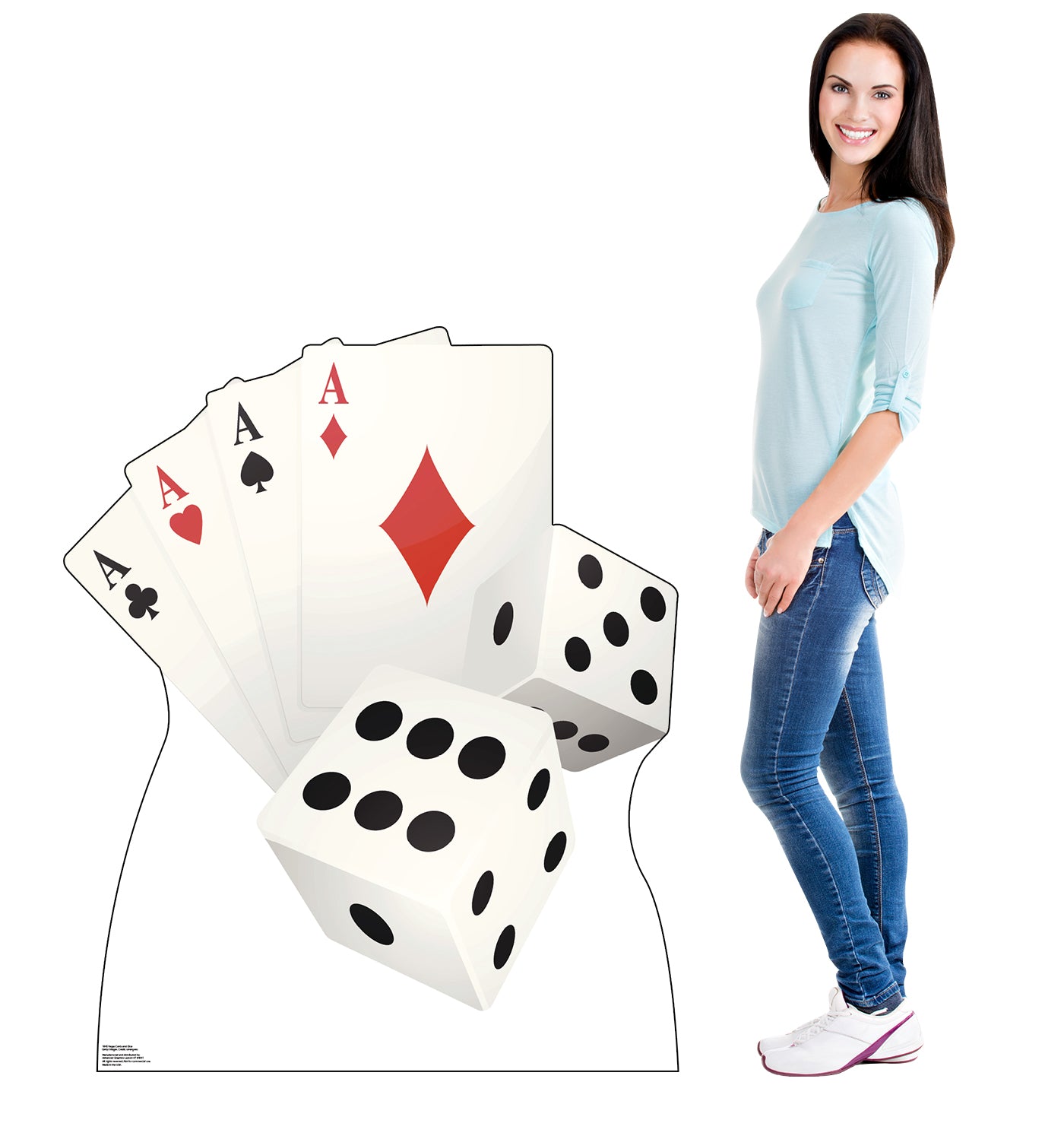 Life-size Vegas Cards and Dice Cardboard Cutout - All Cutouts