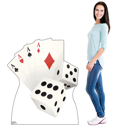 Life-size Vegas Cards and Dice Cardboard Cutout - All Cutouts
