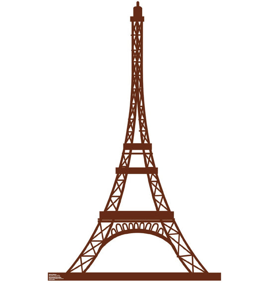 Life-size Paris Eiffel Tower Cardboard Cutout