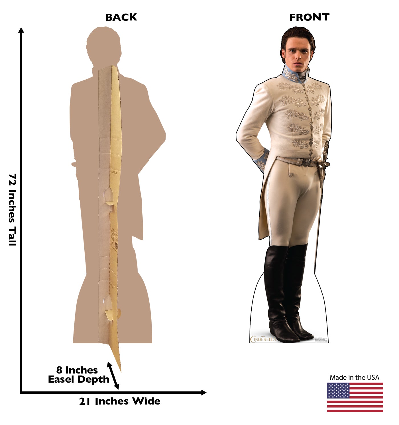 Life-size Prince Charming Cinderella Cardboard Standup - All Cutouts