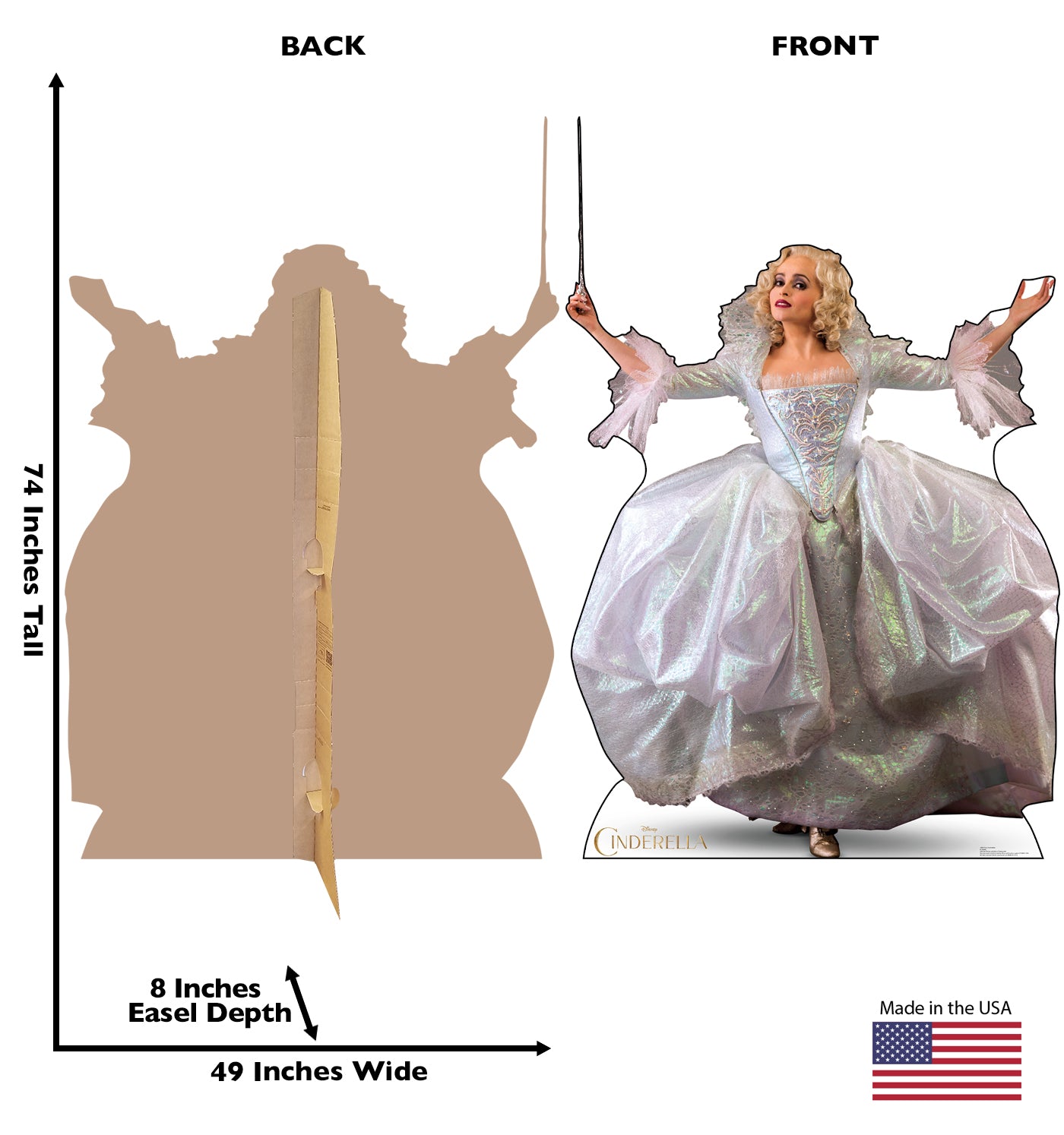 Life-size Fairy Godmother Cinderella Cardboard Standup - All Cutouts