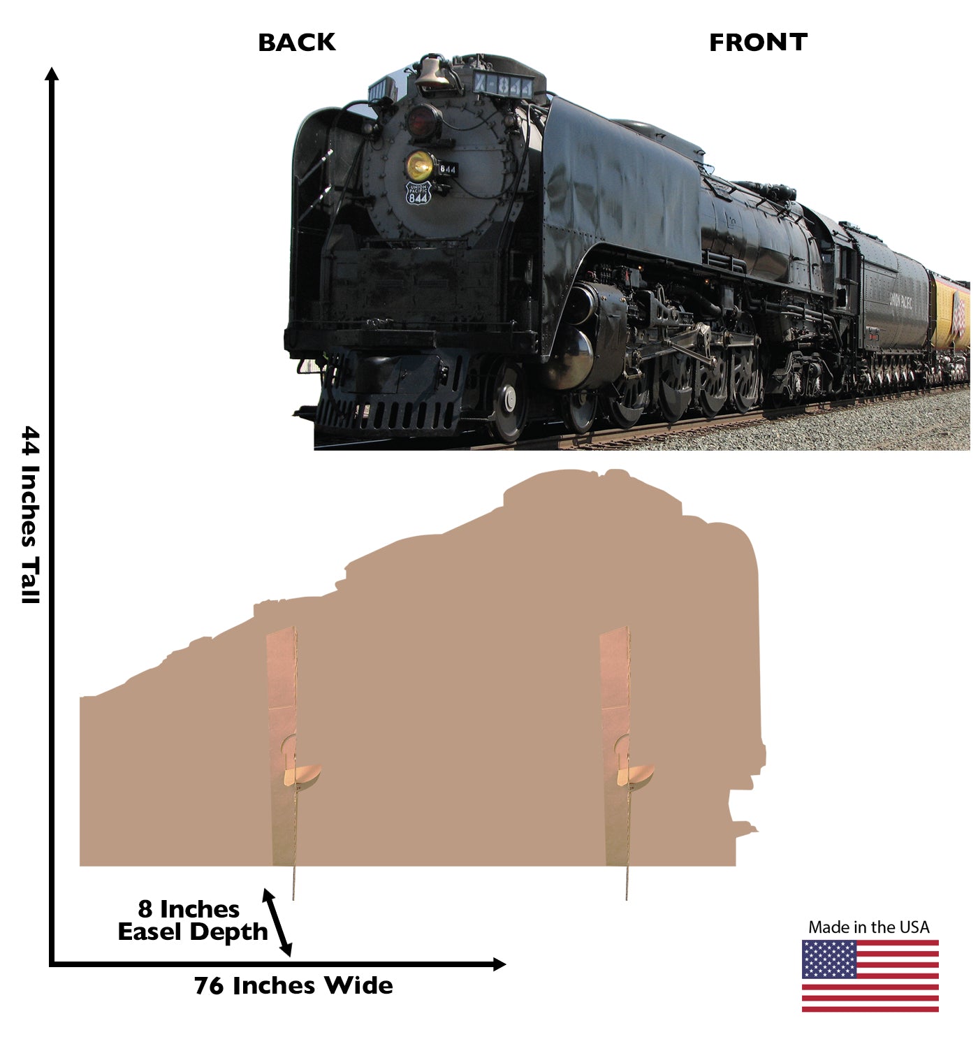 Life-size Union Pacific Train Cardboard Cutout - All Cutouts