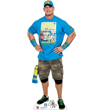 Life-size John Cena Light Blue Shirt WWE Cardboard Cutout - All Cutouts