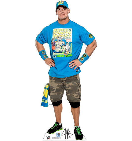 Life-size John Cena Light Blue Shirt WWE Cardboard Cutout - All Cutouts