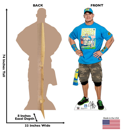 Life-size John Cena Light Blue Shirt WWE Cardboard Cutout - All Cutouts