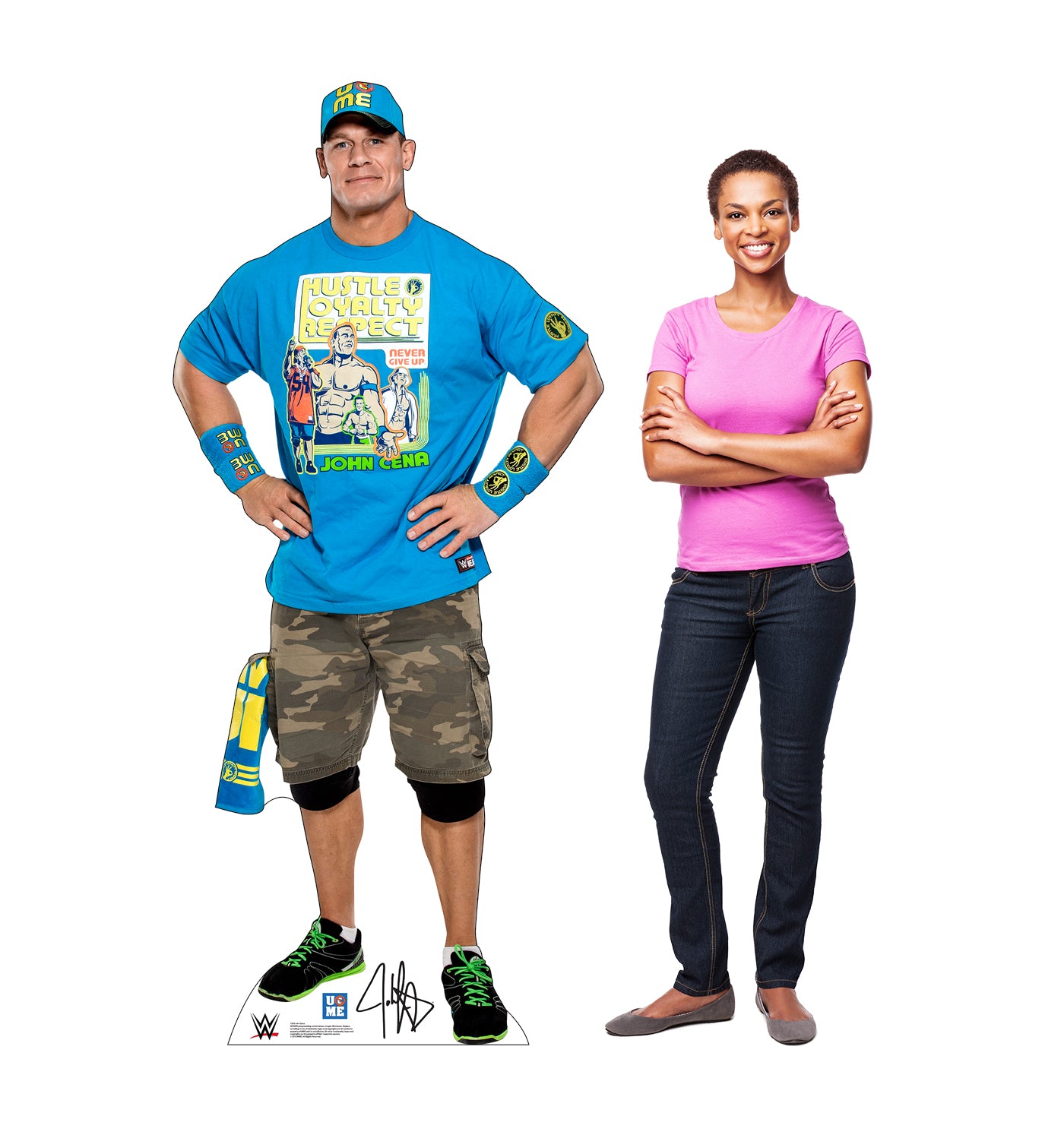 Life-size John Cena Light Blue Shirt WWE Cardboard Cutout - All Cutouts