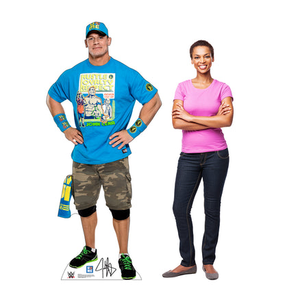 Life-size John Cena Light Blue Shirt WWE Cardboard Cutout - All Cutouts
