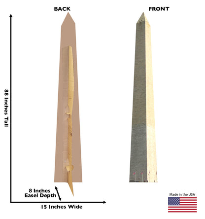 Life-size Washington Monument Cardboard Cutout