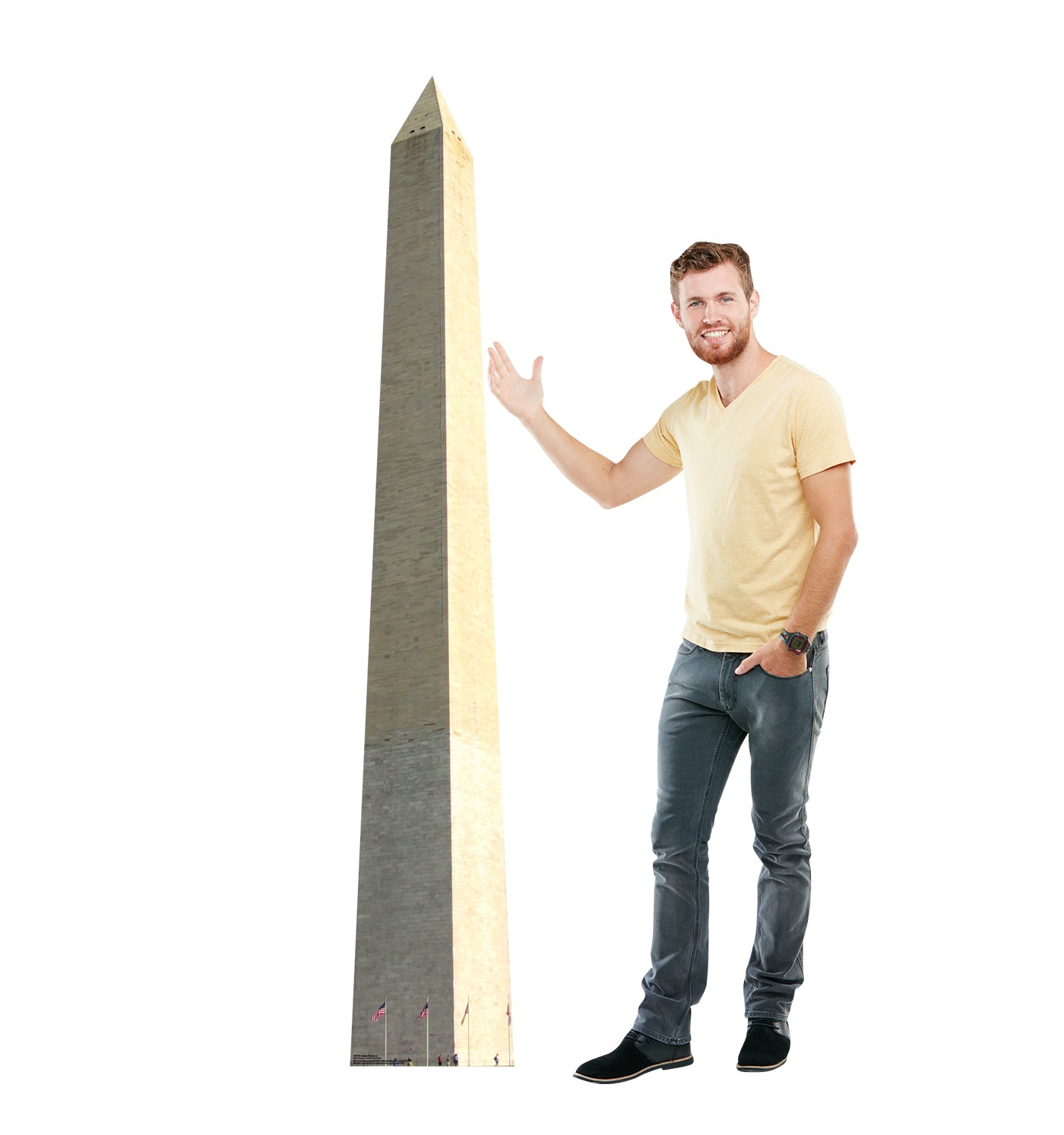 Life-size Washington Monument Cardboard Cutout